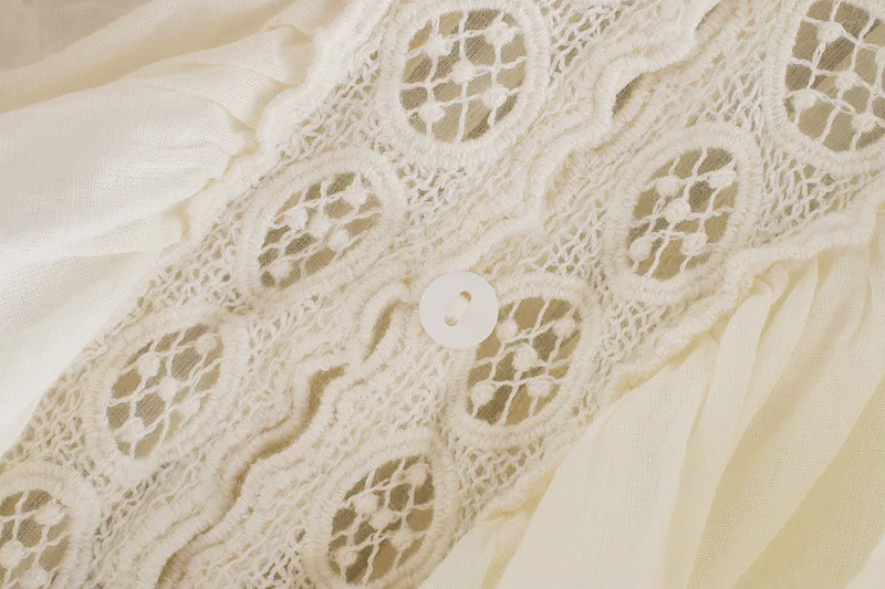 

TEELYNN long sleeve ruffles v neck lace blouse shirt women fall 2020 autumn floral embroidery Office ladies tops vintage blusas