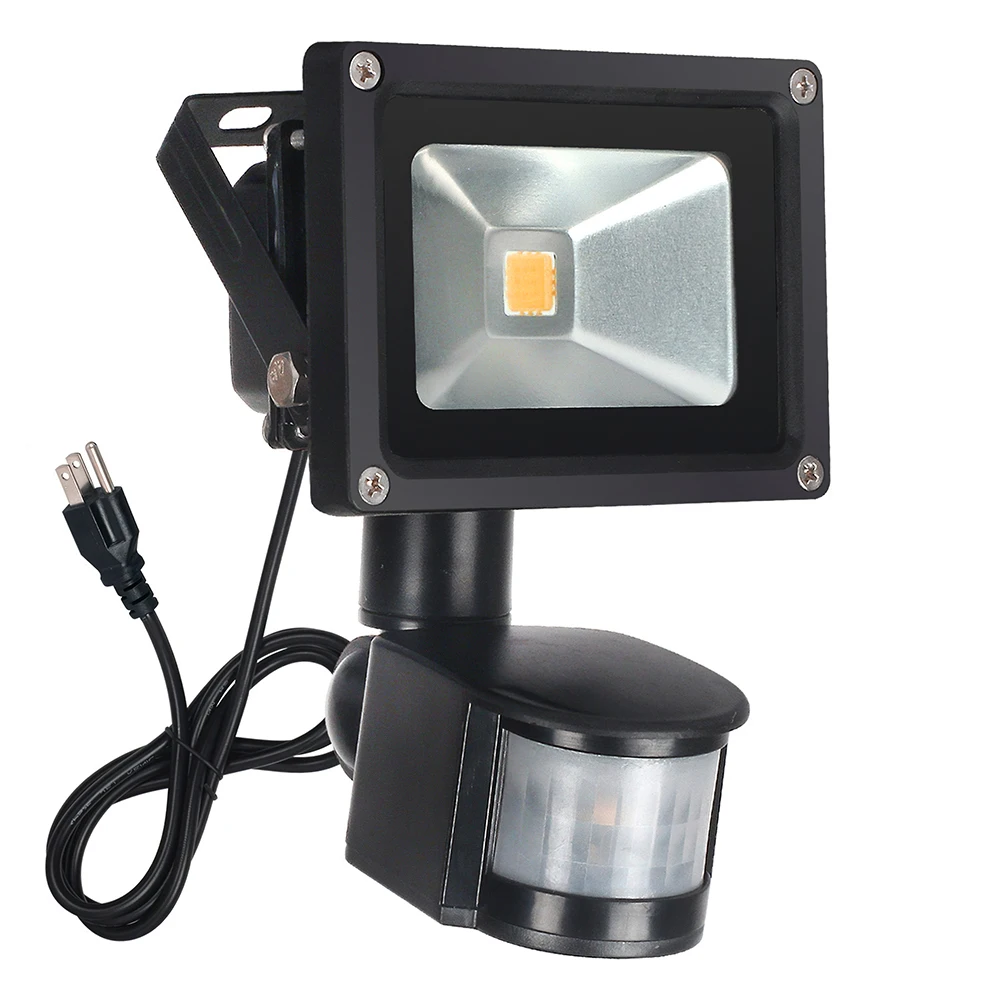 

Motion Sensor Flood Light Outdoor,10W Induction LED Lamp IP65 Waterproof Spotlight Security Light With US Plug New