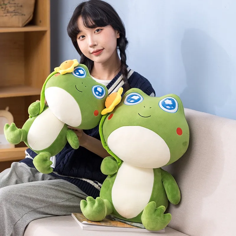 35 см/45 см Симпатичные синие звезды большие глаза лягушки плюшевые игрушки мягкие