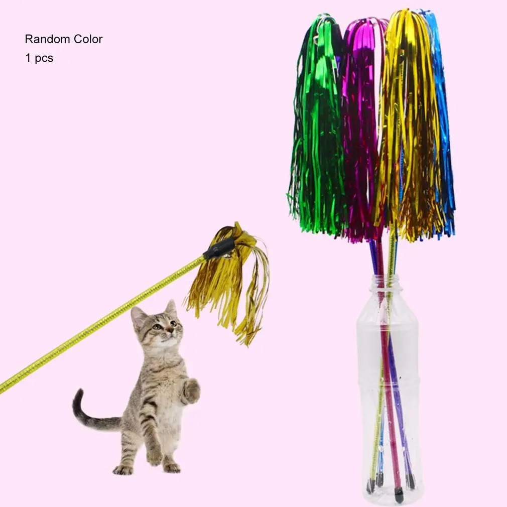 Милая игрушка для кошек забавная палочка цветная кошачья стержни интерактивные