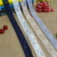 s1355 3cm quality organza french fabric swiss barry spandex machine warp knitting mesh lace decorative wedding fabric