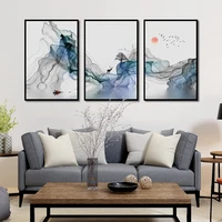 retro art ink painting poster print chinese style canvas painting picture home aisle wall art graffiti bedroom decoration custom