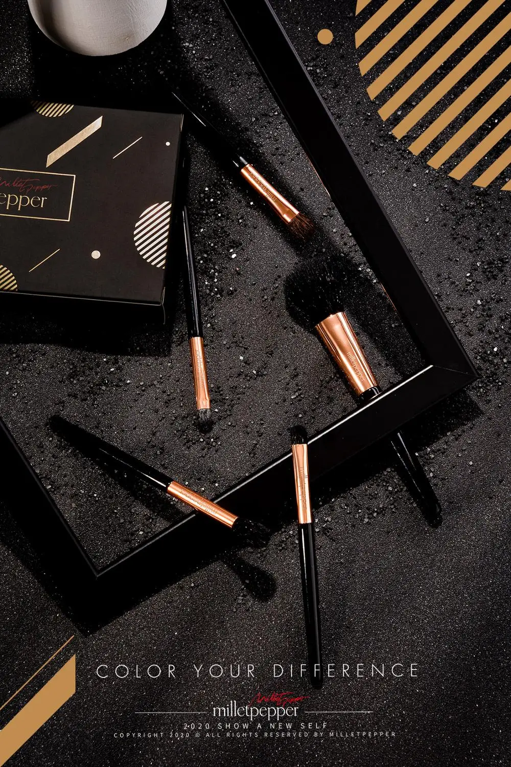 Миллетпеппер 5 шт/набор Кисти для макияжа для нанесения теней, основы, румян, смешивания, Набор инструментов для красоты на.