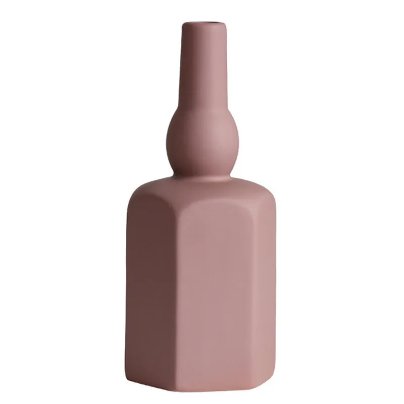 

Nordic Geometric Irregular Morandi Vase Art Flower Home TV Cabinet Model Decoration Floreros De Decoracion Gift