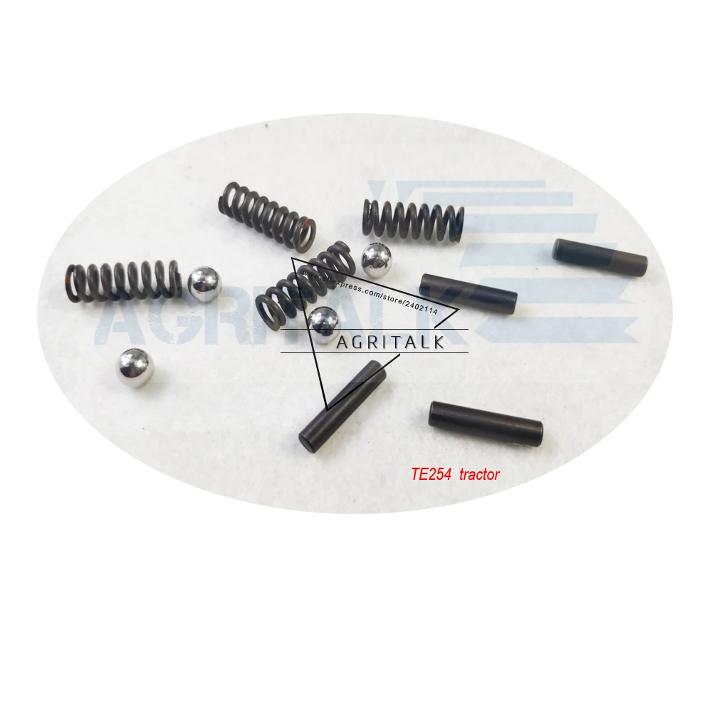 

springs, pins, balls for auxiliary shifting for Lovol TE 25hp tractor, part number: TE354.373A-01 +GBT879.1-5 + steel ball 8