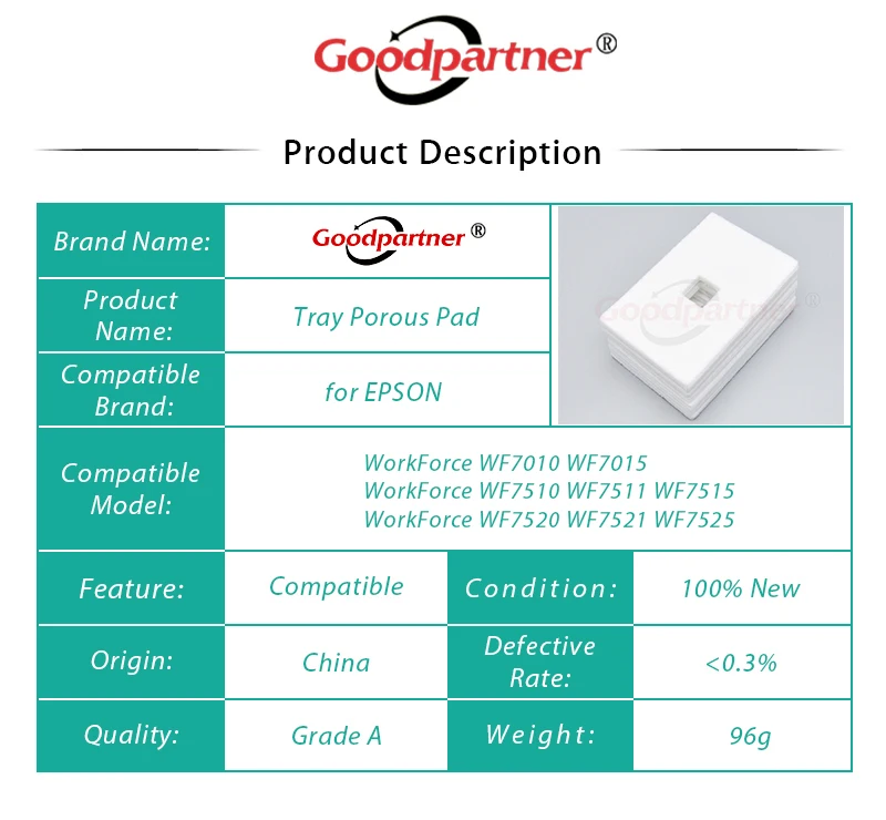1X 1557358 отработанных чернил поддон бака пористая подкладка губка для EPSON рабочей