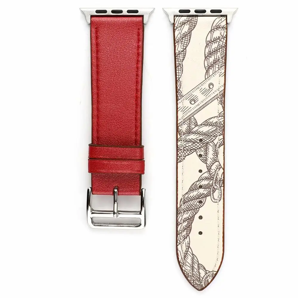 

Cow Leather Double Tour strap For Apple Watch 5 band 44mm iwatch Series 5 4 3 2 1 smart 42mm loop 38mm bracelet Replacement 40mm