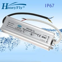 honeyfly patented ip67 waterproof led driver 80w 12v24v36v48v ac dc adapter transform led power supply 80 265v for led lights