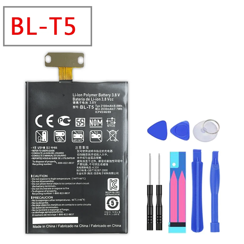 Для LG Nexus 4 батареи BL T5 для E975 батарея Bl Optimus G E970 E973 F180 LS970 BLT5 Замена Batteria 2030 мАч +