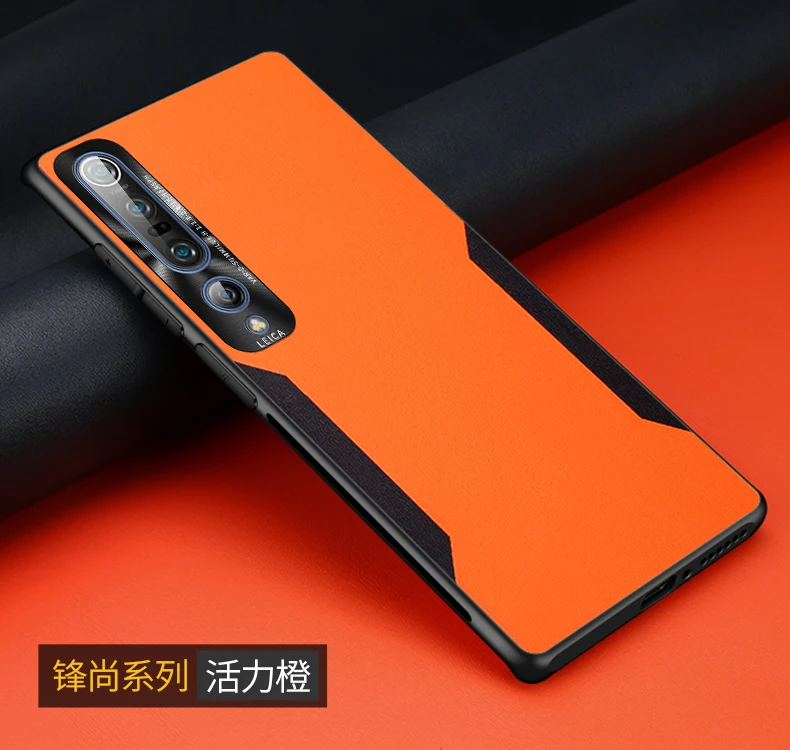 

For Xiaomi Mi 10 Pro Mi10 Case Luxury Armor Shockproof Matte TPU Silicone Leather Case For Mi 10 Lite Protictive Back Cover Capa