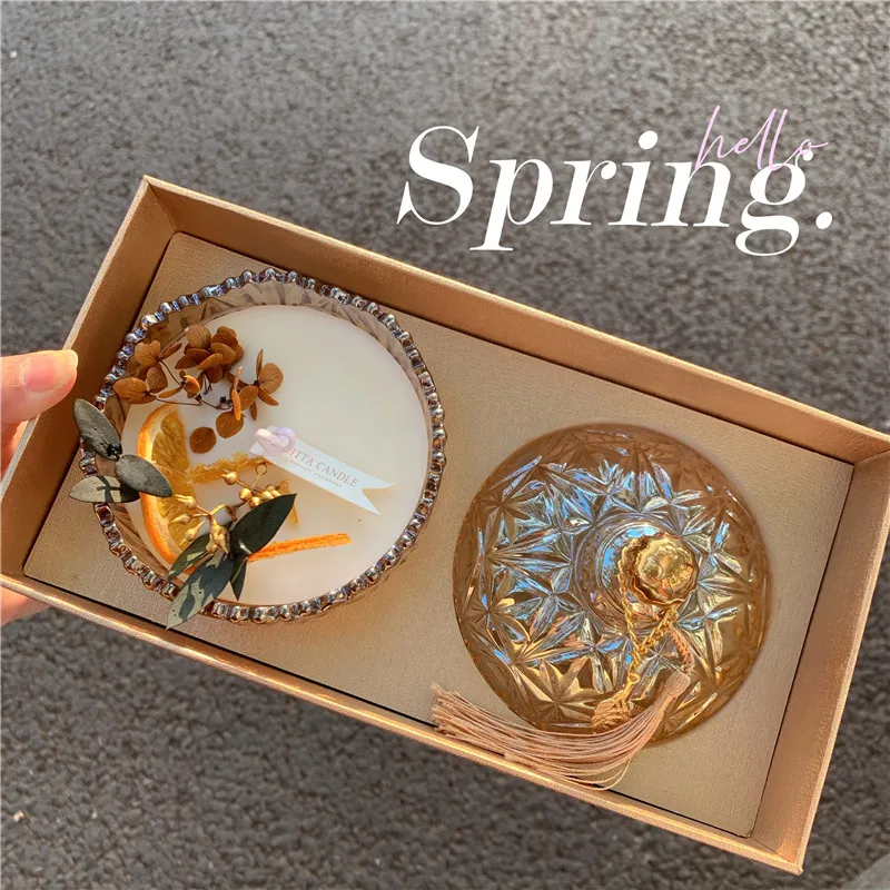 

Dried Flower Candle Home Decor Bedroom Scented Candles Aromatherapy Eternal Flower Candle Birthday Present Wedding Decoration