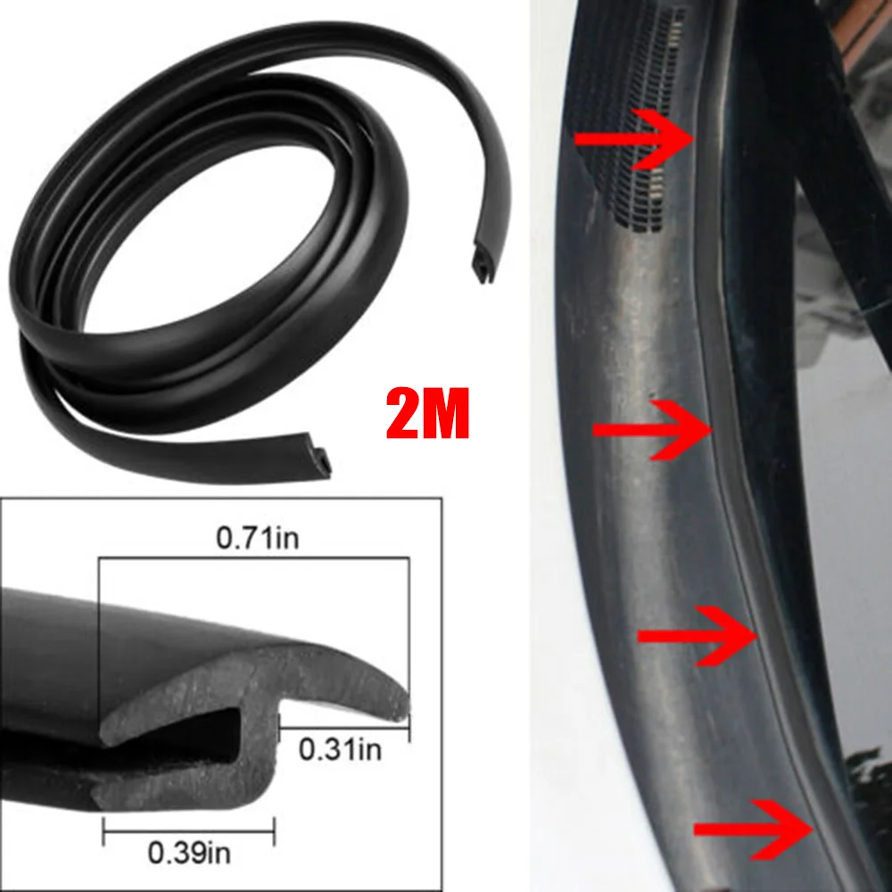 

Weatherstrip Sealed Strip Windshield Black Edge Seal Trim For Car Front