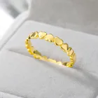Кольца в форме сердца для женщин и девушек, кольцо из нержавеющей стали золотого и серебряного цвета, винтажное свадебное кольцо, романтичное ювелирное изделие для пар, женские кольца