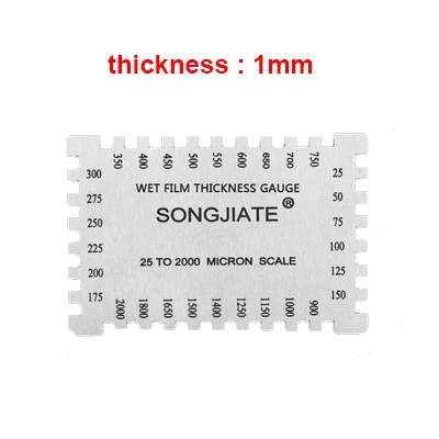 25 2000 квадратная влажная пленка расческа алюминиевая мембранная толщиномер 3000um