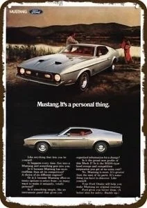 

Retro wall decoration home decoration Mustang h 1 Sier Sports Car Vintage Look Replica Metal Sign 12X 8/ 12X 6 Inches