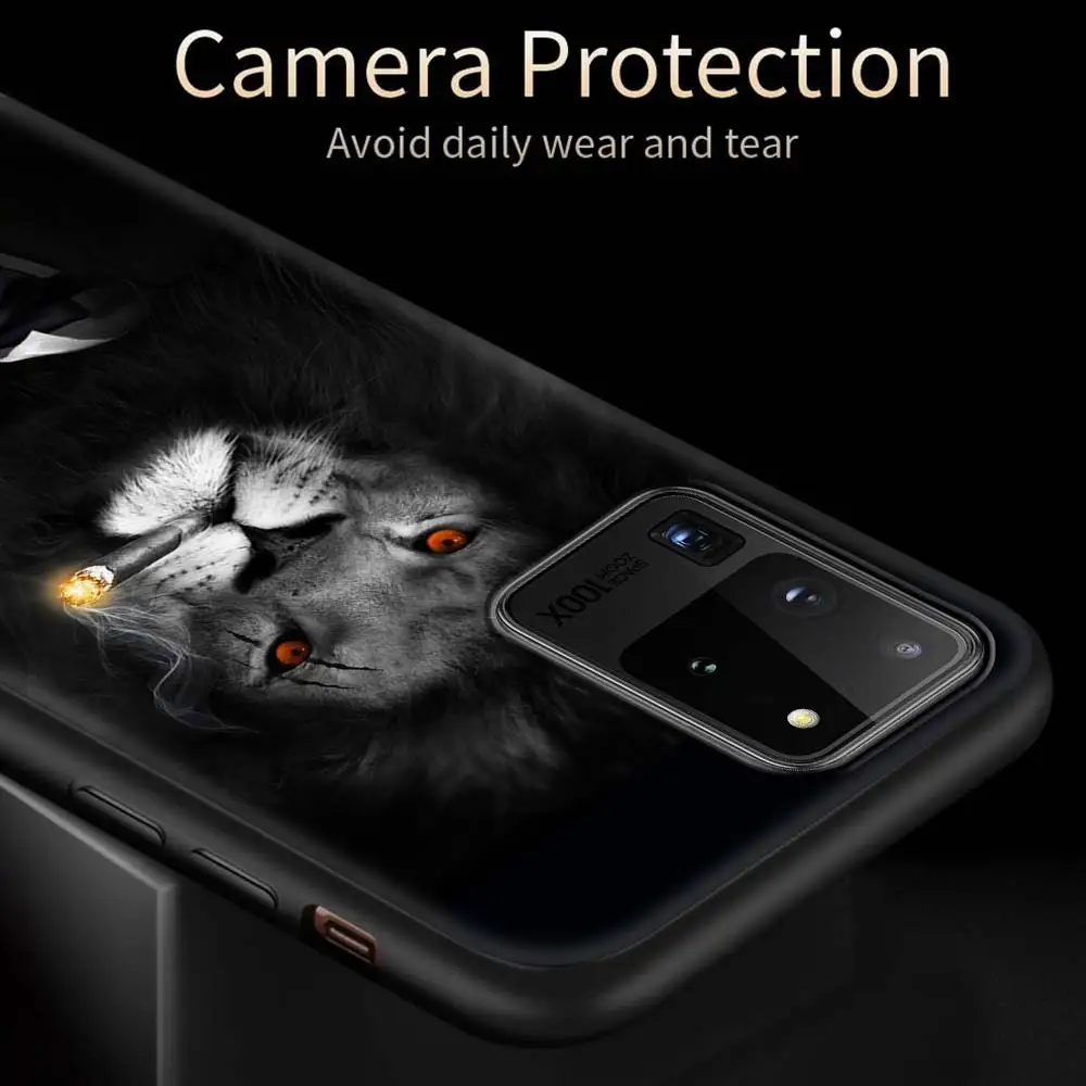 

Cute Animal Tiger Wolf Lion Case Fundas For Samsung Galaxy S20 FE S21 S20 Ultra 5G S10e S10 S8 S9 Plus S7 Soft Cover Coque Capa