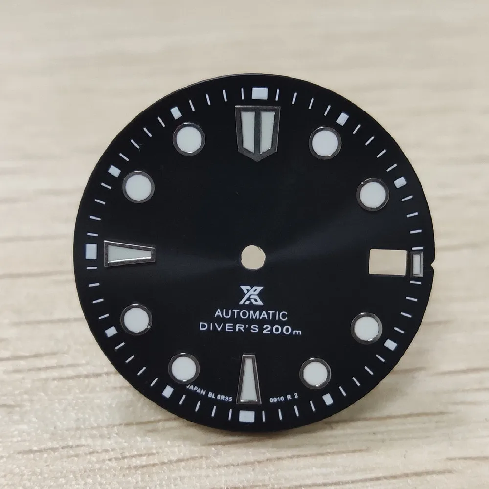 Watch accessories 28.5mm dial Colorful sunburst with C3 luminous fit SKX007 Diver‘s watch  for NH35 NH36  movement  with S logo