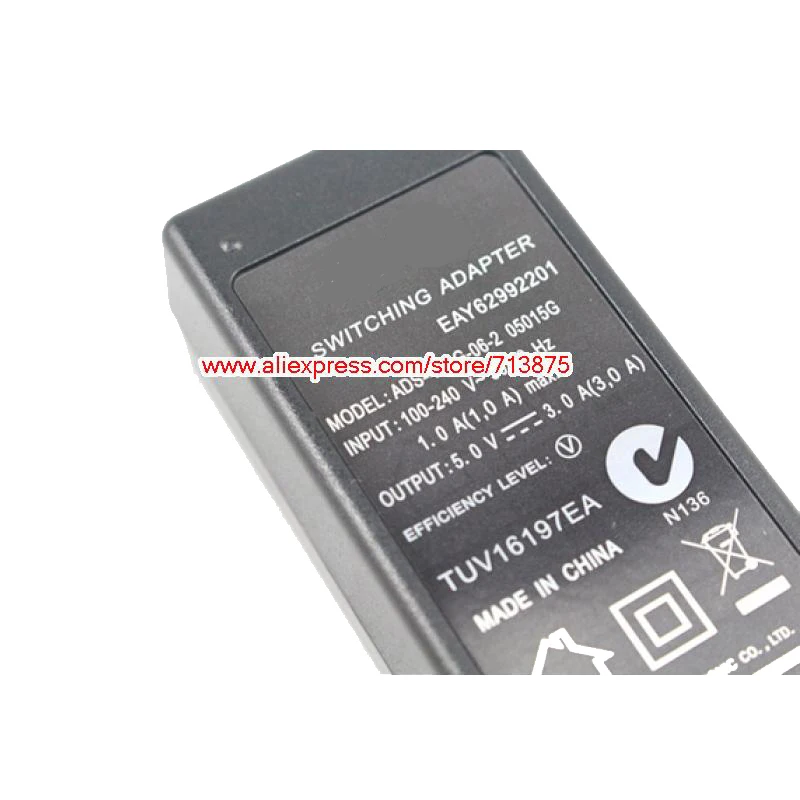 Натуральная EAY62992201 ADS-40SG-06-2 0515G 5V 3A адаптер переменного тока для LG H160 планшета Tab книга E60 311N21E012266
