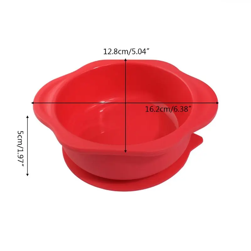 

Baby Flower Shape Silicone Suction Cup Base Bowl Slip Resistant Learning Feeding Tableware Kids Sucker Dishes Dinnerware