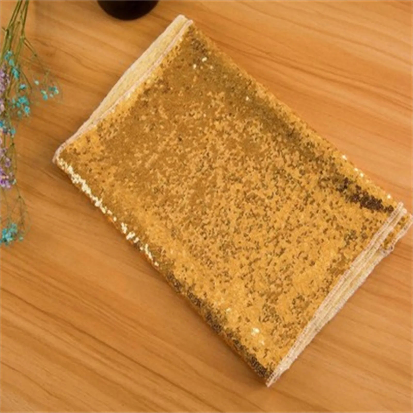 Модная блестящая скатерть из розового золота с блестками длинная для свадебной