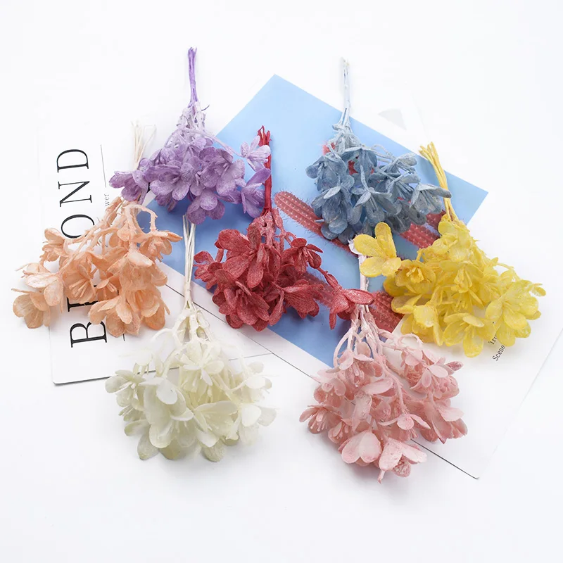 6/18 шт. шелковые листья свадебные декоративные цветы венки аксессуары прозрачные