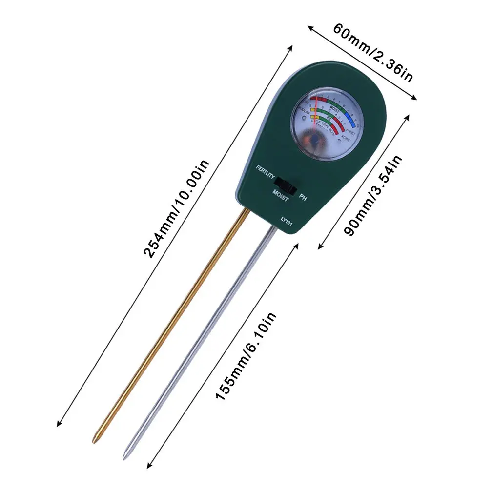 

3 in 1 Digital Tester Soil Moisture Sunlight PH Tester Gardening Tool Kits For Garden Lawn Farm No Battery Required