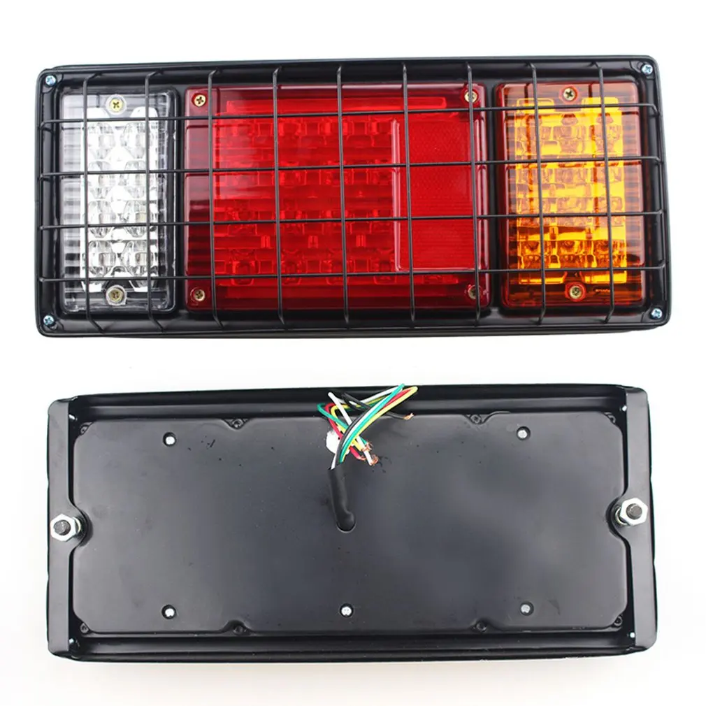 

new2pcs 12V 40Lamps Metal Frame Tail Stop Light Brake Lights For Truck Trailer
