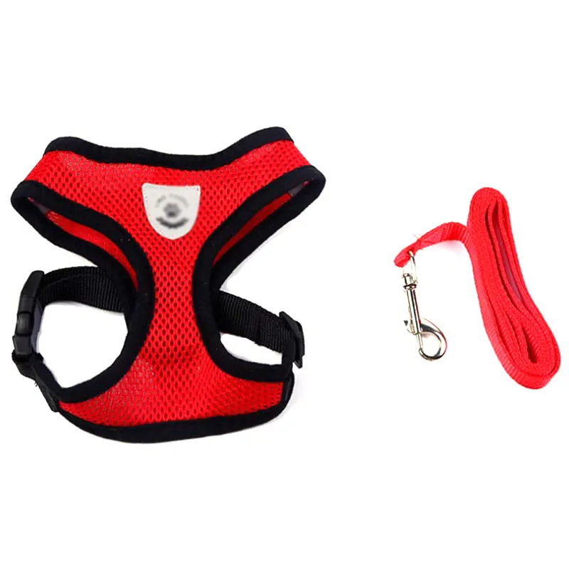 Дышащая маленькая шлейка для собаки домашнего животного и поводок комплект