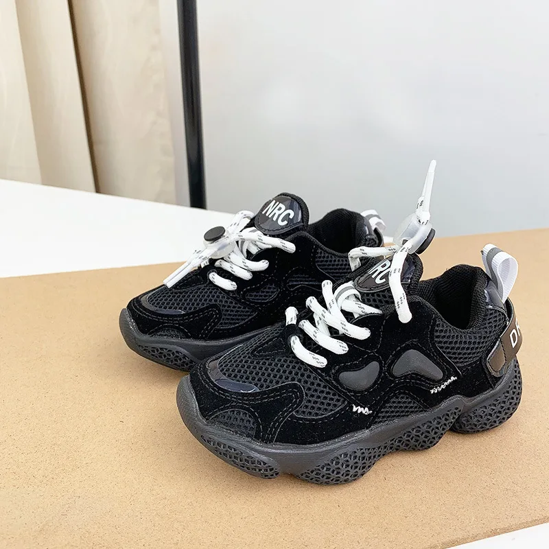 

2021 Girls' Shoes Spring and Autumn Boys' Shoes Fashion Middle School Children's Net Shoes Running