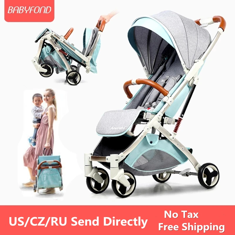 5.8KG Ultra-Light Stroller Can Sit And Lie Dual Use High Landscape Fold Shock Absorbing Baby Carriages for 0-4years old