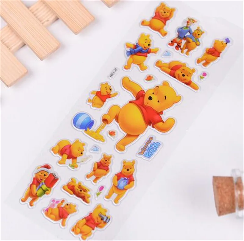3D Мультяшные наклейки Винни-Пух детские игрушки наклейки-пузыри подарок учителю