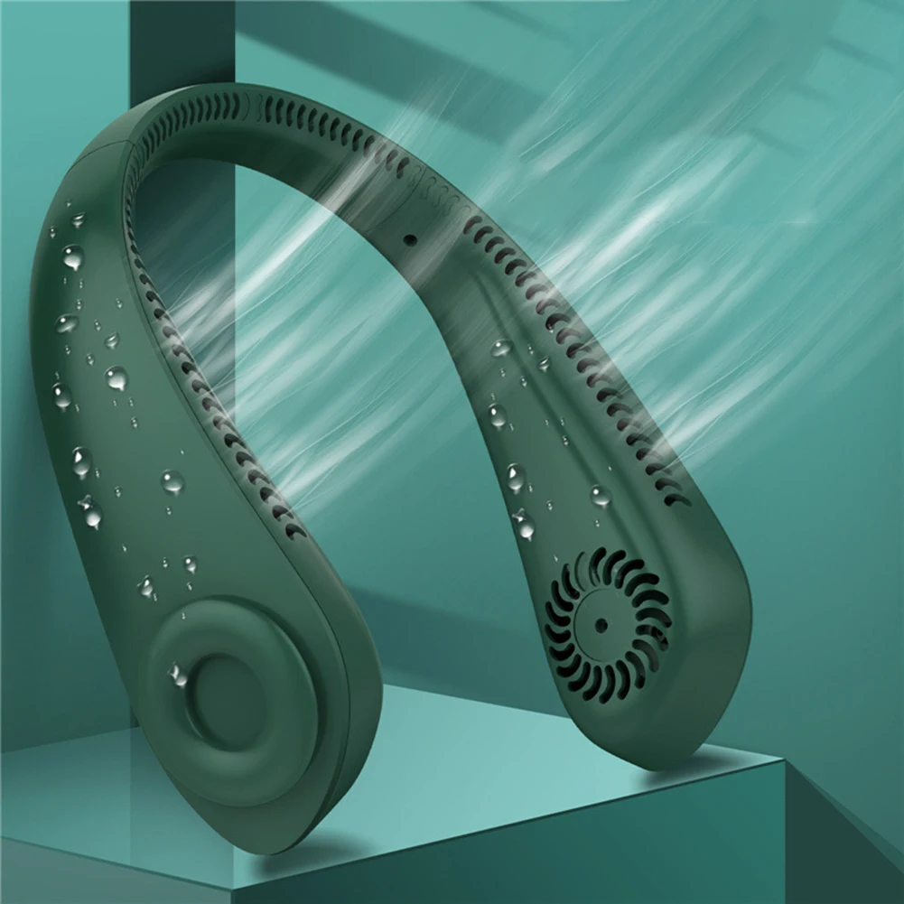 Подвесной вентилятор на шею портативный охлаждающий с USB бесщеточный