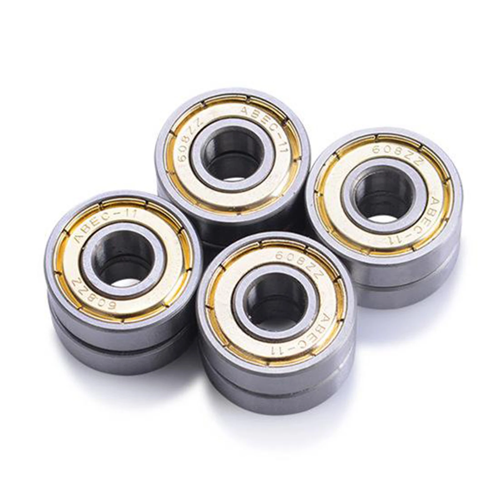 

10pcs Skateboard Bearing Replacement Quiet Skates Wheels Steel Bearings Two-Sided Sealed Bearing ABEC-11
