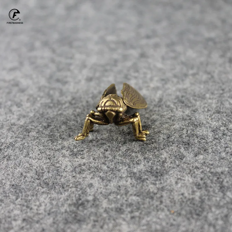 Антикварные медные статуэтки цикады аксессуары для домашнего декора винтажные