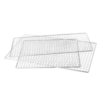 stainless steel bbq barbecue grill grilling mesh wire net outdoor cooking 3 size