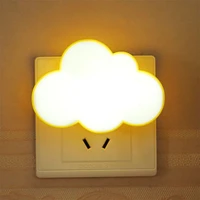 creative cloud shape light control nightlight led sensor night lamp for bedroom baby room eye protection wall sconce lamp