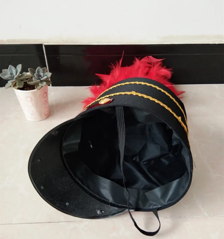 

New Black Hat High Hat Drum Team Honor Guard Uniform Cap Nightclub DJ Female Singer Stage Cap 2020
