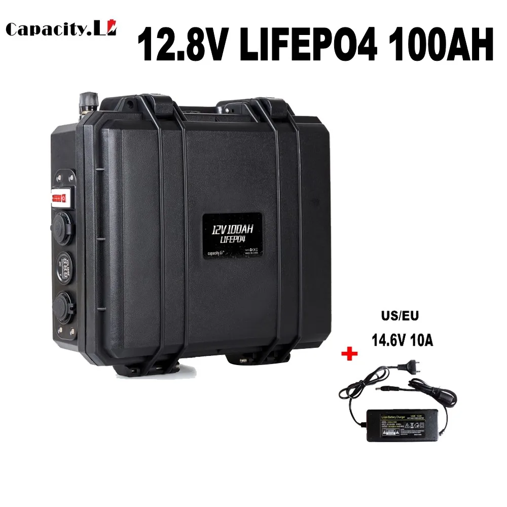12v 100ah lifepo4 100a RV Батарея пакет Перезаряжаемые с bms для активного отдыха на природе и