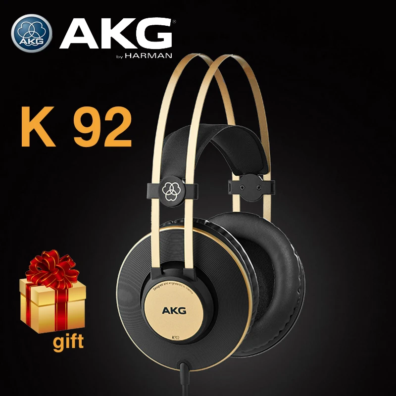 Оригинальные наушники AKG/akg K92 с креплением на голову профессиональный монитор HIFI