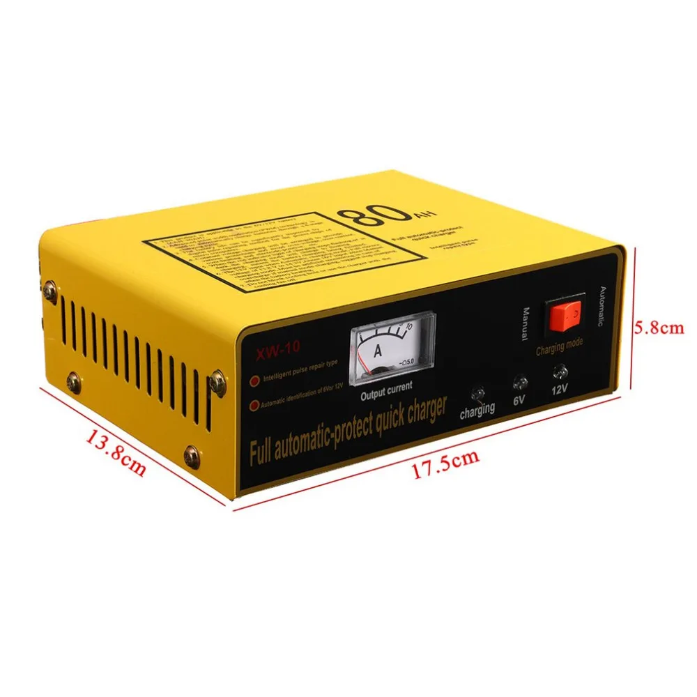 

Professional 140W Full Automatic-protect Quick Charger 6V/12V 80AH Automatic Intelligent Car Battery Charger Negative Pulse Hot