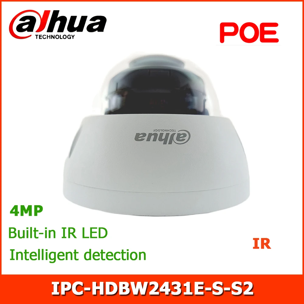 

Новая водонепроницаемая купольная мини-камера Dahua Lite 4 МП, H.265, встроенная Поддержка ИК-светодиода, 256 ГБ, SD-карта и POE-камера, с поддержкой ИК-с...