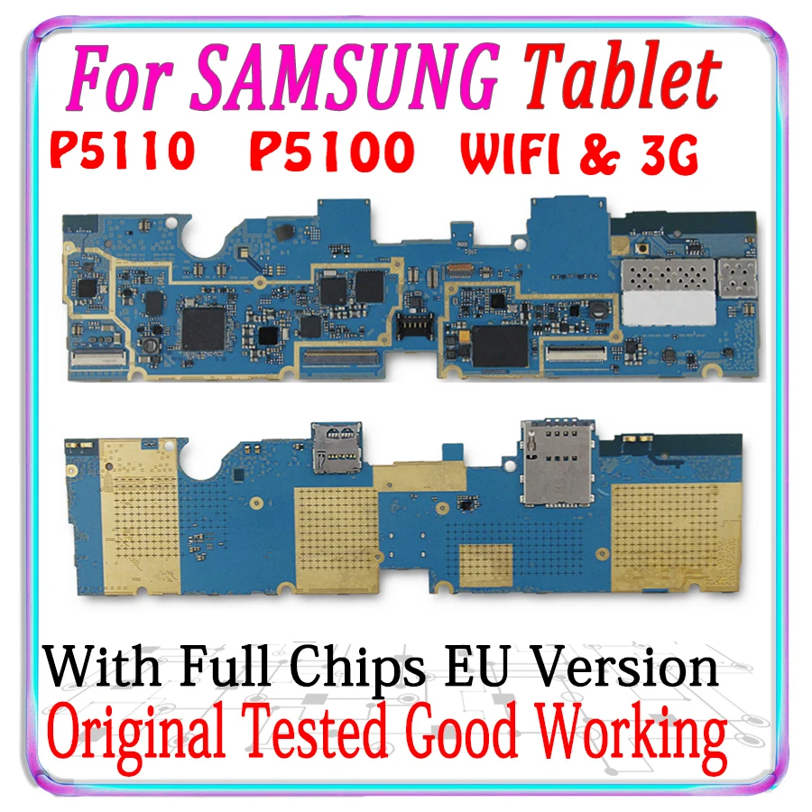 Европейская версия для Samsung Galaxy Tab 2 10 1 P5100 3G P5110 материнская плата с Wi Fi логическая