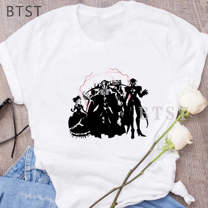

Ainz Ooal Gown Overlord Albedo Print Summer T-shirts Men Casual Funny T-Shirt Gothic Hip Hop Harajuku Vintage Tops Tees Women
