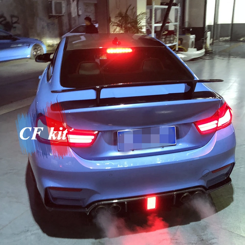 Задний диффузор из углеродного волокна CF Kit + Пилотная лампа для BMW F82 M4 бампер губа