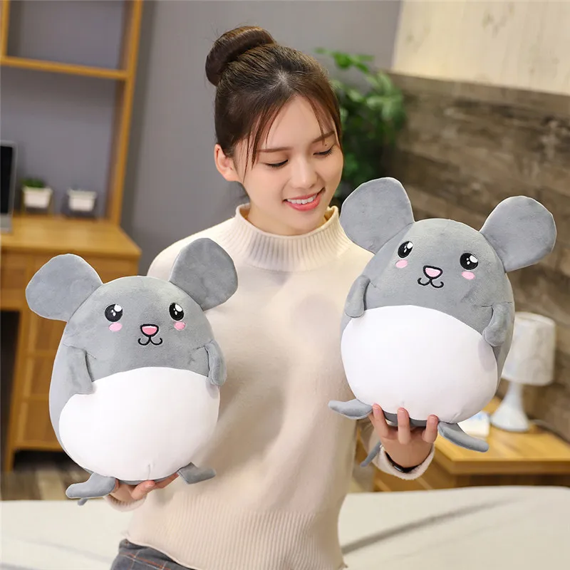1 шт., 25 см, новинка, Kawaii, серая крыса, плюшевая игрушка, плюшевые игрушки для девочек, детские игрушки для мальчиков, kawaii, кукла мышка, детские рождественские подарки