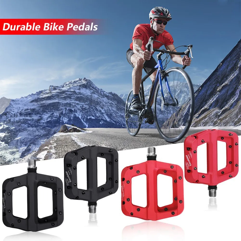 

2021 New MTB Bicycle Pedals Nylon Fiber Road Bike Bearing Pedales Non-slip Bike Pedals For 9/16" Spindle Cycling Parts