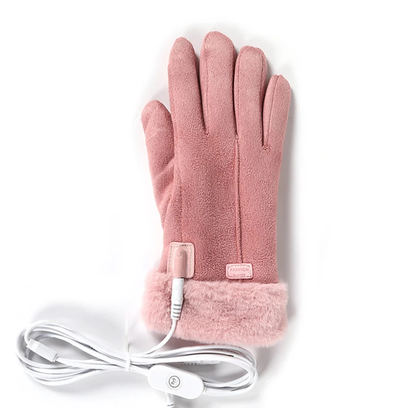 

Зимние аксессуары, перчатки с электрическим подогревом, теплые женские перчатки с подогревом и питанием от USB для сенсорного экрана, рождес...