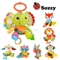 0 12 month infant baby rattles mobiles toys spiral bed stroller crib cot hanging plush rattle toy animal early educational toy