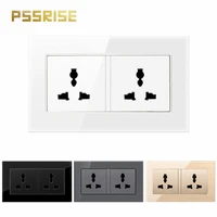 13a general three hole one way socket toughened glass panel socket wall socket grounding household power socket household a