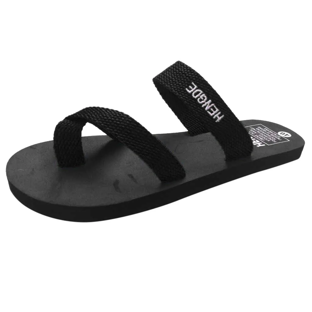 Мужские и женские шлепанцы летние пляжные на плоской подошве повседневные